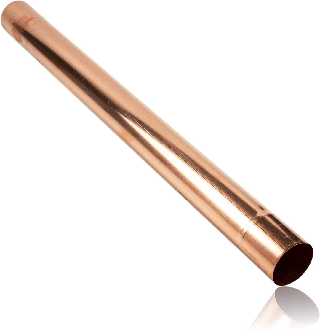 Sanitärshop Baustoffe &amp; Sanitär Kupfer Regenablaufrohr 100mm 0,6 mm Stärke in 1 Meter Länge - Fallro