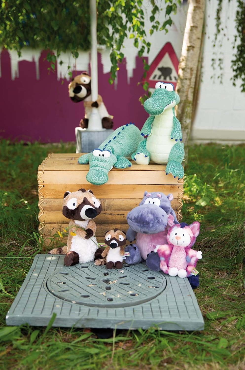 NICI Kuscheltier Krokodil Croco McDile 50cm – Nachhaltiges Plüschtier Krokodil für Mädchen, Jungen &