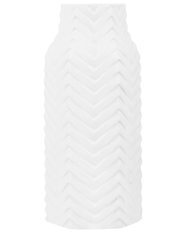 Helle Vase mit strukturierter Oberfläche weiss Xanthos
