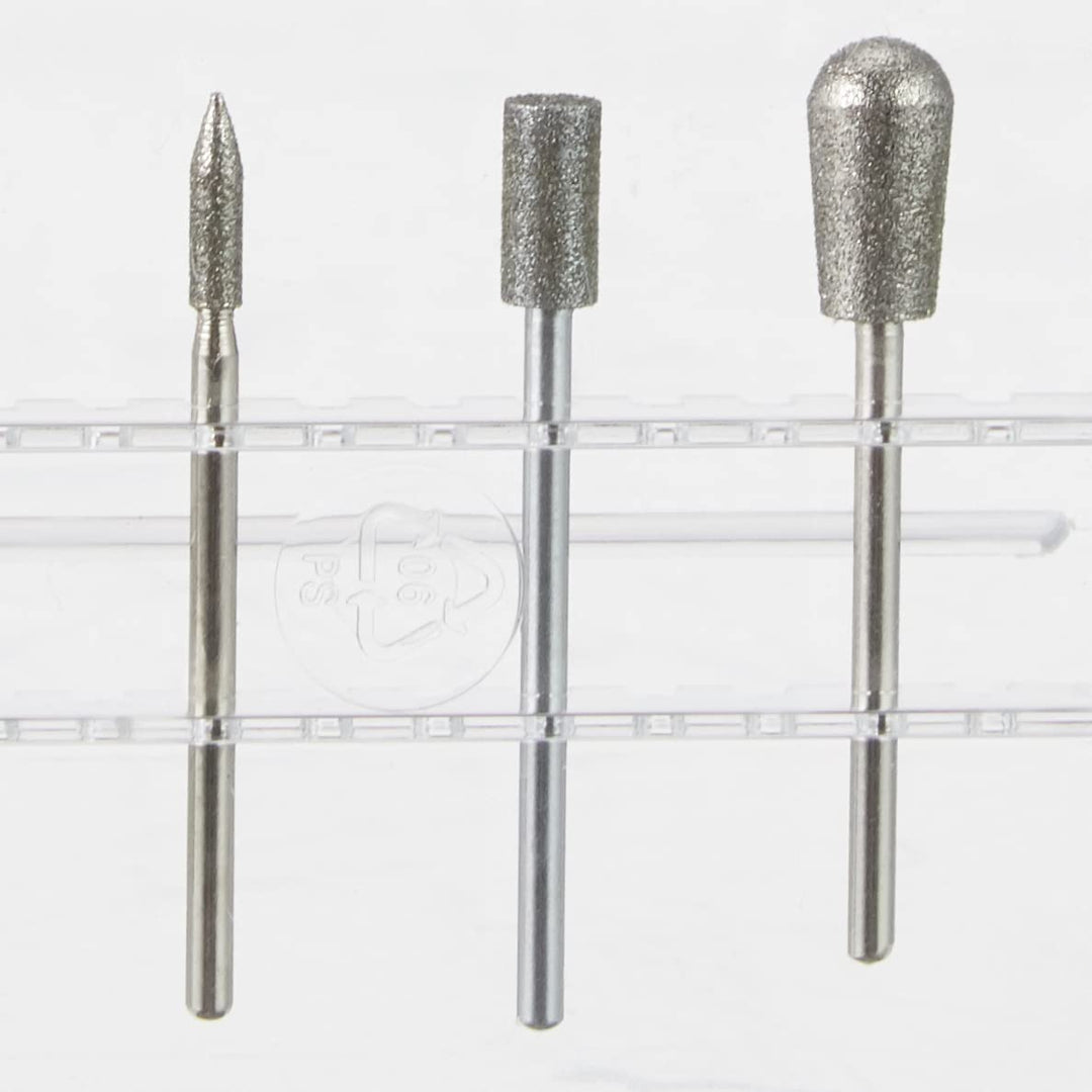 Bausch 1749 Diamantfräser Set, 4 Diamant-Aufsätze für Bausch Manikür- und Pediküre Geräte, zum Enter