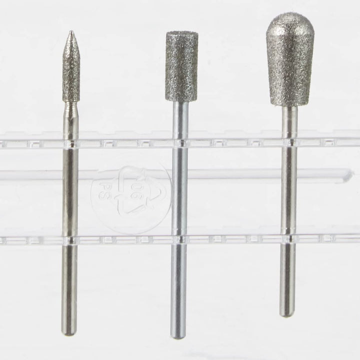 Bausch 1749 Diamantfräser Set, 4 Diamant-Aufsätze für Bausch Manikür- und Pediküre Geräte, zum Enter