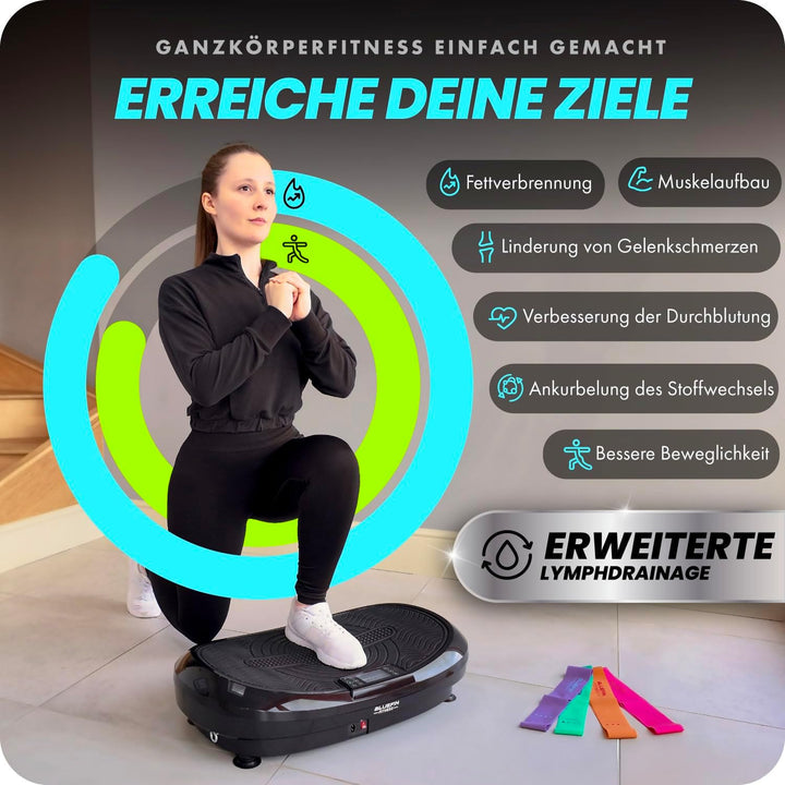 Bluefin Fitness 3D-Vibrationsplatte | Trainingsgerät für Ganzkörpertraining | Doppelmotor-Power-Plat