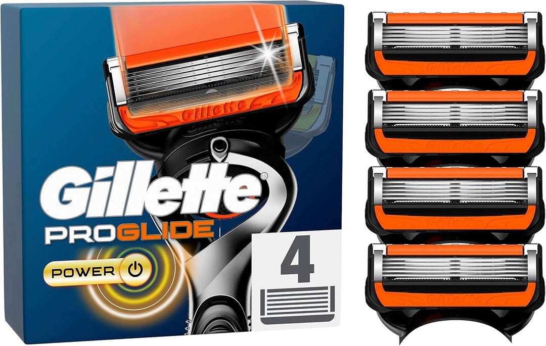 Gillette ProGlide Power Rasierklingen für Rasierer, 4 Ersatzklingen für Nassrasierer Herren mit 5-fa