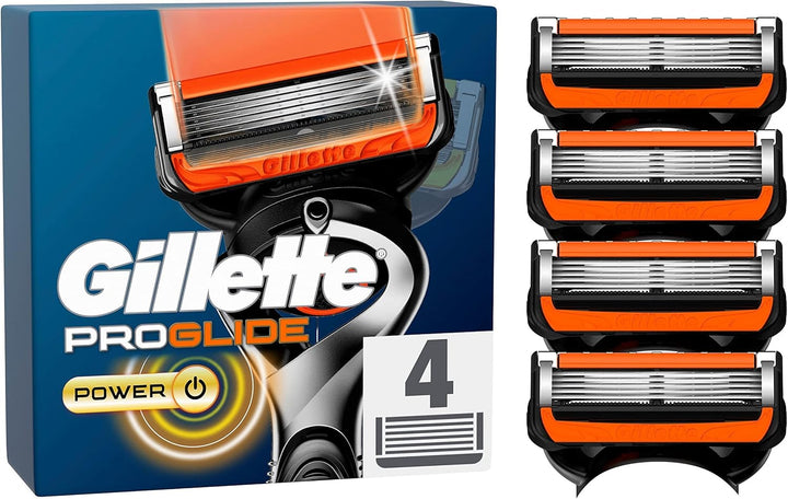 Gillette ProGlide Power Rasierklingen für Rasierer, 4 Ersatzklingen für Nassrasierer Herren mit 5-fa