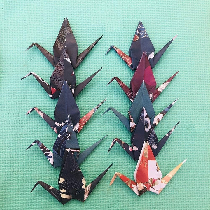 Origami-Papier-Kraniche, gross, 14,2 cm, handgefertigt, für Hochzeit, Party, Geburtstag, Babyparty,