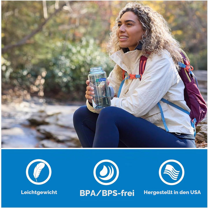 Nalgene Trinkflasche Monochrome Collection - BPA-freie Wasserflasche aus recycelten Materialien, Den