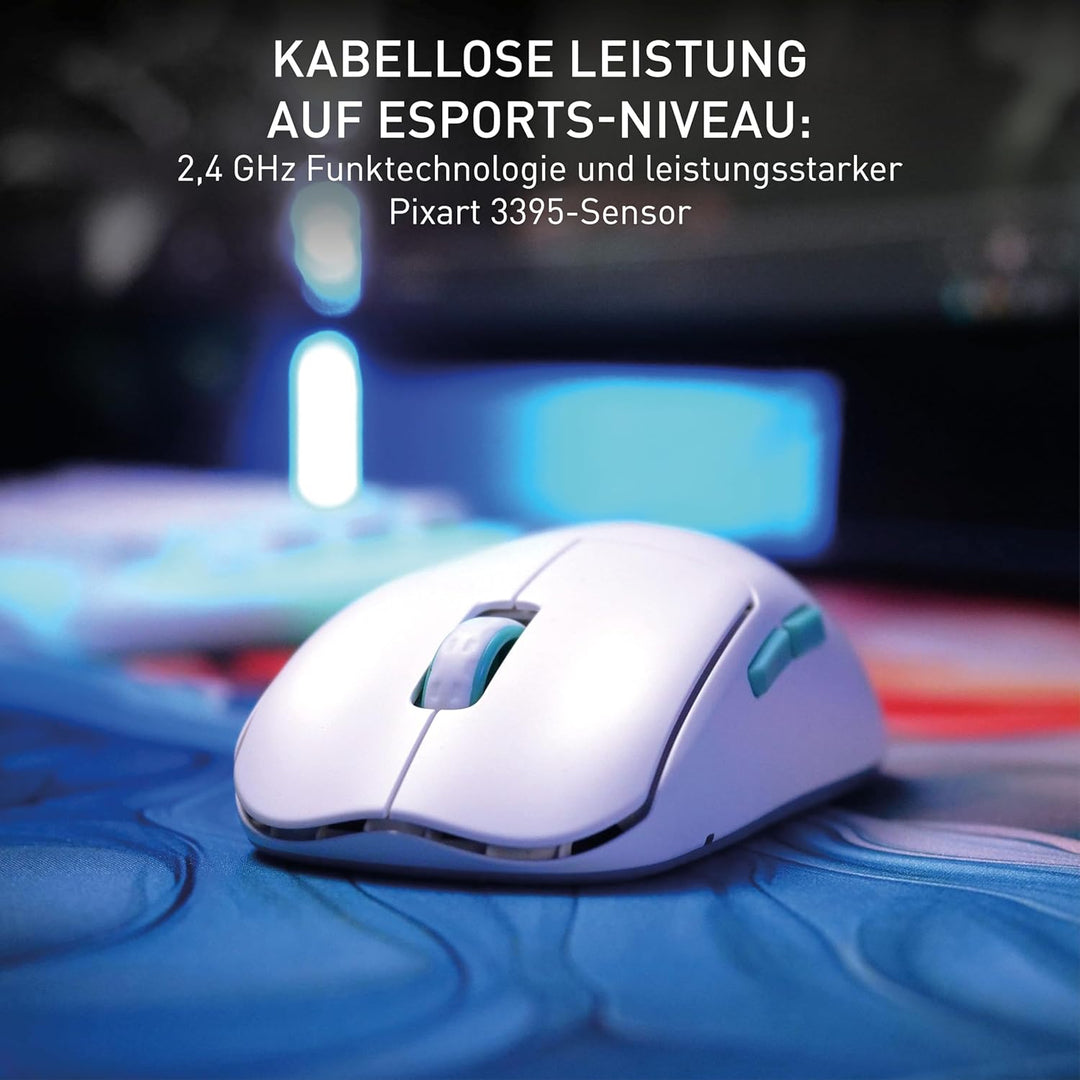 CHERRY XTRFY M68 Wireless, Ultraleichte Kabellose Gaming-Maus, 2,4 GHz Funk, Optimiert für esports,