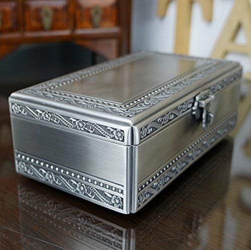 Infinite U Vintage-Stil-Antik-Silber-Skulptur, einfach, gross, rechteckig, für Damen/Mädchen, Schmuc