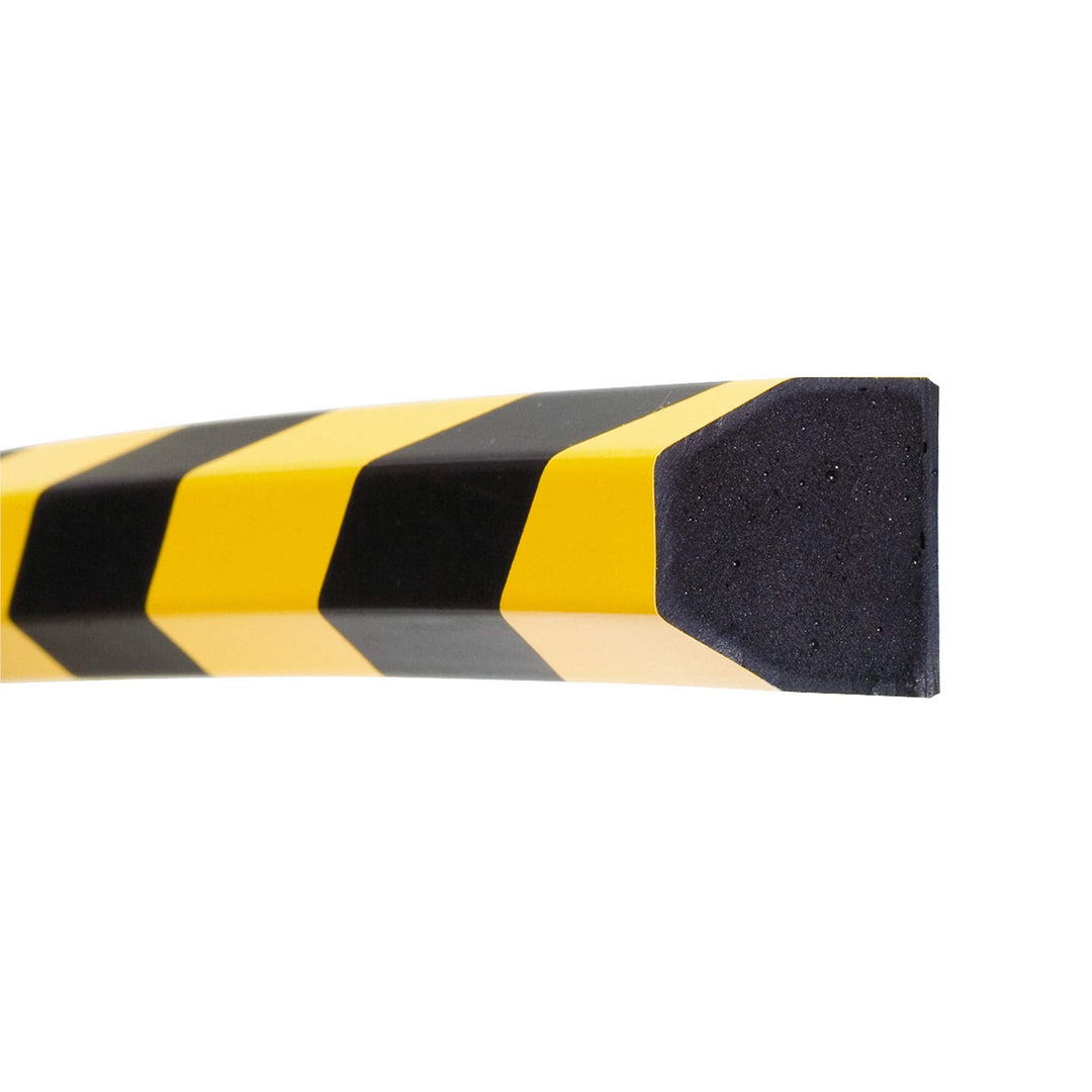 MORION-Prallschutz, Trapezform, Flächenschutz 40/40 mm, schwarz/gelb, selbstklebend, Länge: 1000 mm