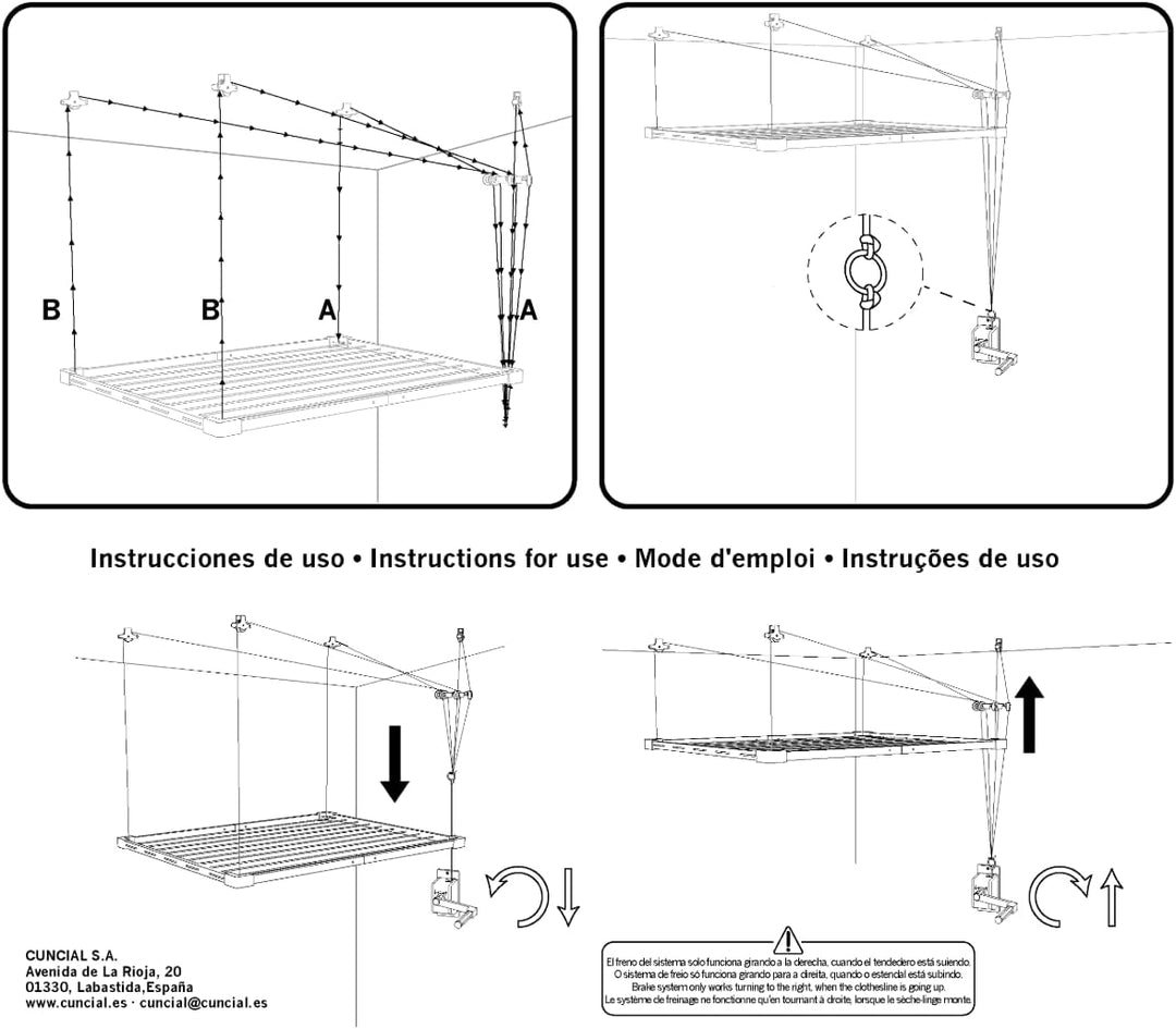 cuncial-tz 301051 decken für Wäschetrockner, ausziehbar, weiss, 100-160 x 78 cm