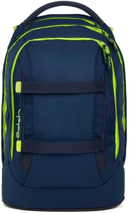 Satch Pack Schulrucksack Set 3tlg. inkl. Schlamperbox und Sporttasche (Toxic Yellow), Toxic Yellow