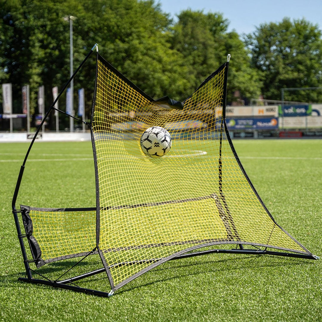 MATCHU - 2-in-1 Fussball Rebounder - Kickback - Geeignet für Fussball und Handball - 183 x 130 cm -
