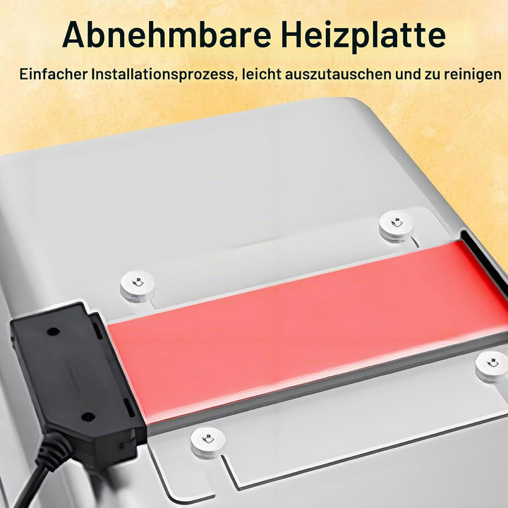 Chafing Dish Elektrisch, 9L Edelstahl Speisewärmer Buffetwärmer mit Touch-Temperaturregelung, Warmha