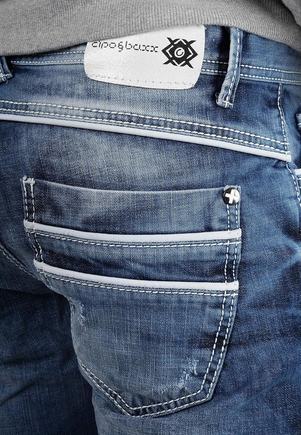 Cipo & Baxx Herren Jeans Regular Fit & Slim Fit – Stylische Denim für Männer mit Used Look, Reissver