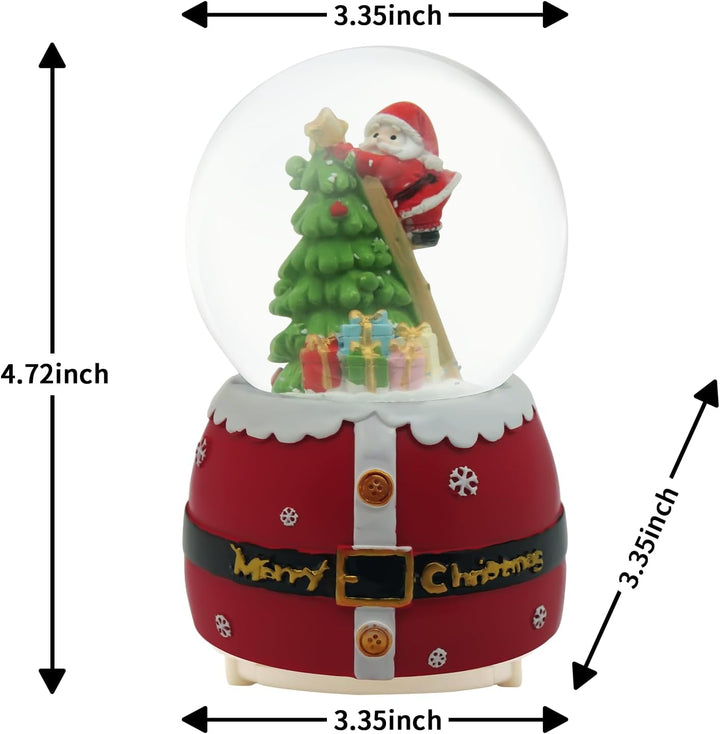 Daixilan Weihnachten Schneekugel Laterne Musical, Schneekugeln Weihnachten mit Musik, Glitter Schnee