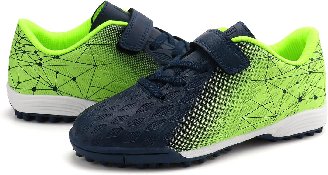 JABASIC Hallen Fussballschuhe Kinder Jungen Mädchen Fussballschuhe Kinder Kunstrasen, 28 EU Marine Z