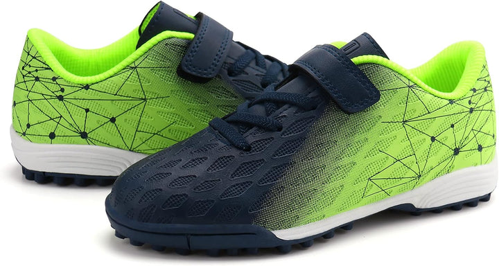 JABASIC Hallen Fussballschuhe Kinder Jungen Mädchen Fussballschuhe Kinder Kunstrasen, 28 EU Marine Z