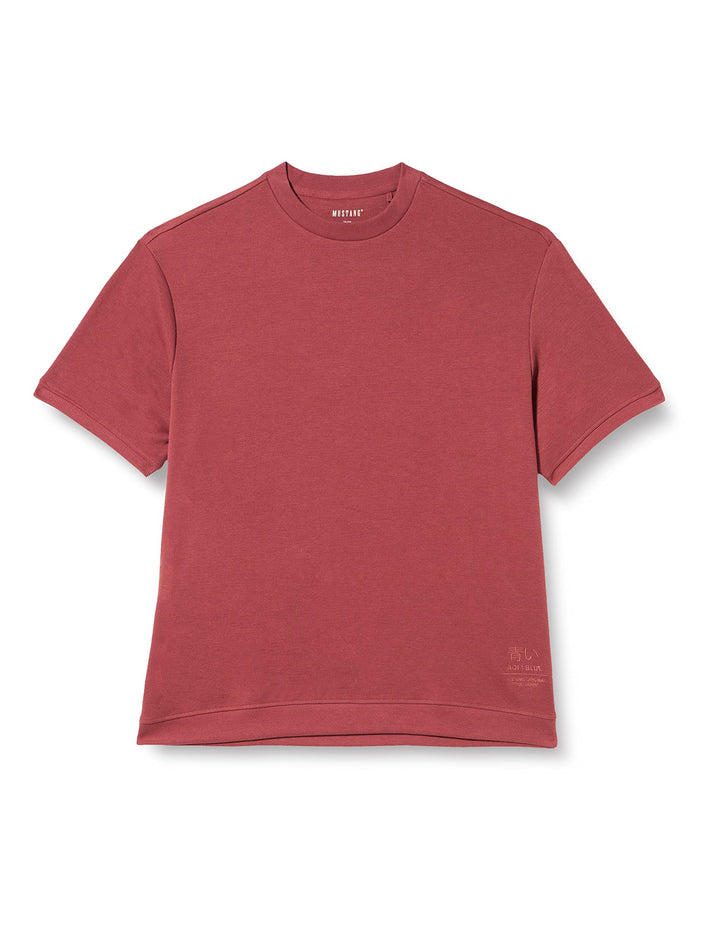 MUSTANG Herren Style Andrew C Embro T-Shirt S Roan Rouge 8265, S Roan Rouge 8265