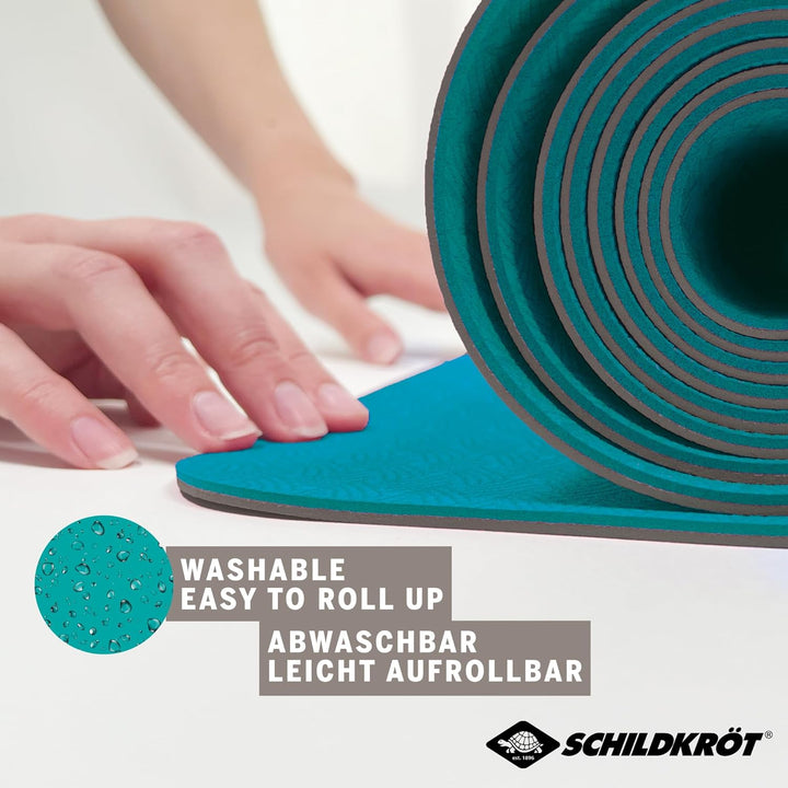 Schildkröt® Fitness Yogamatte BICOLOR, PVC-freie, zweifarbige Yogamatte, hochwertig strukturierte Ob