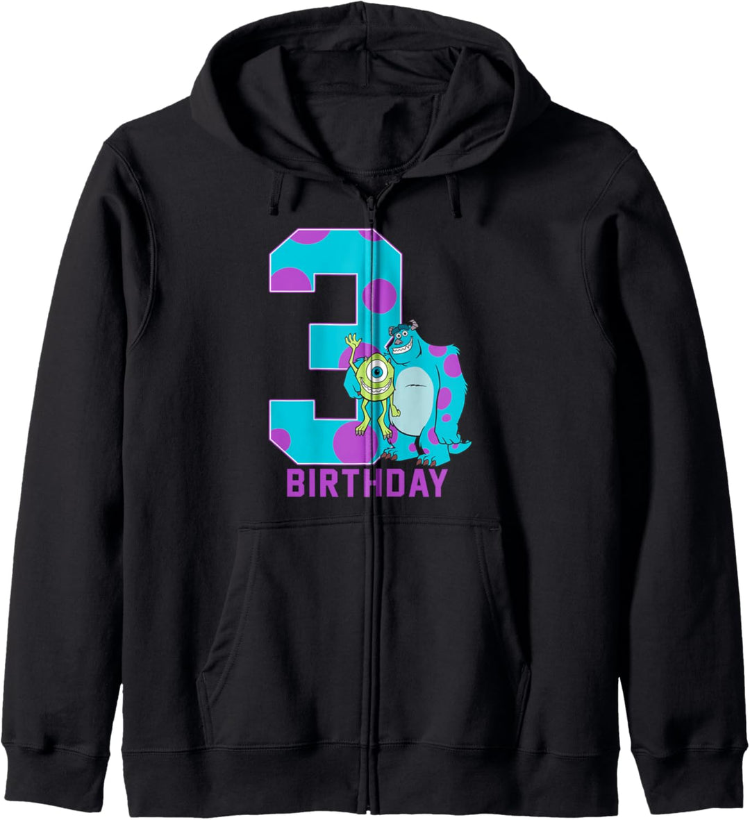 Disney Pixar Monsters Inc. Mike and Sully 3rd Birthday Kapuzenjacke