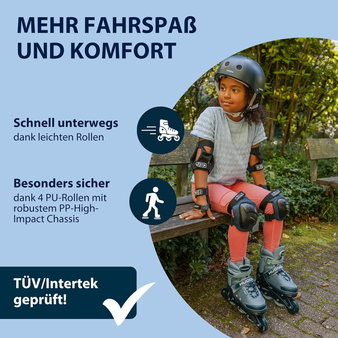 HUDORA Inline Skates Mia / Leon 2.0 - Inliner für Kinder / Jugendliche &amp; Erwachsene in versch. Gröss