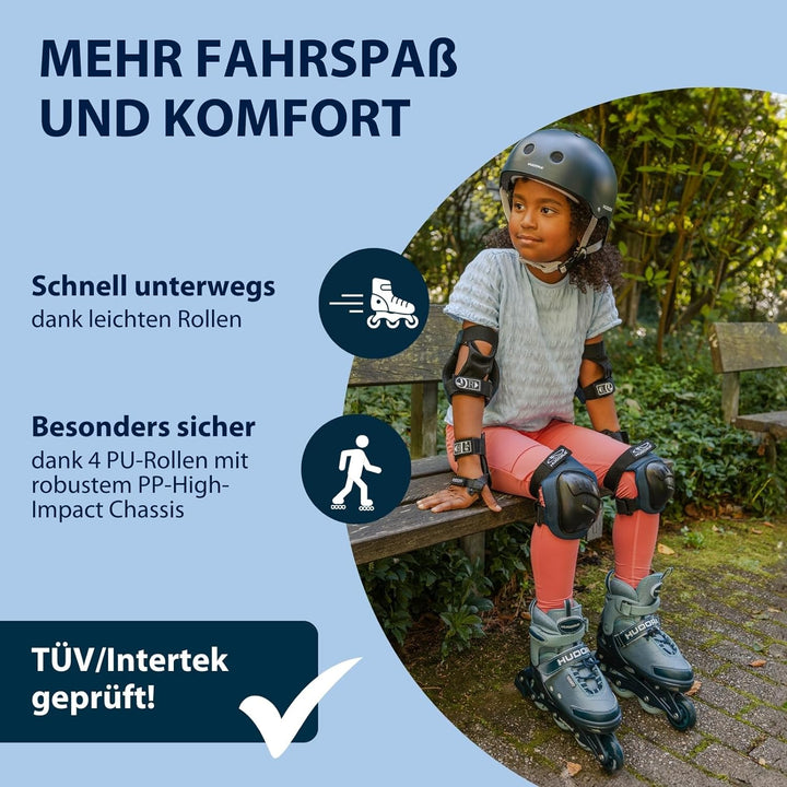 HUDORA Inline Skates Mia / Leon 2.0 - Inliner für Kinder / Jugendliche &amp; Erwachsene in versch. Gröss