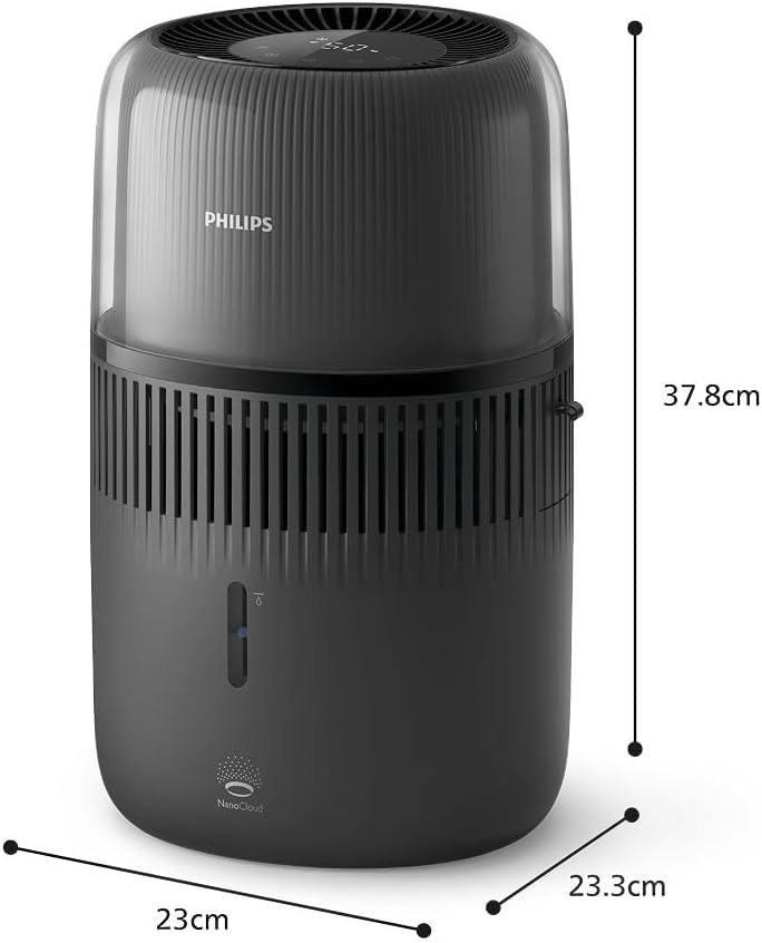 Philips 5000 Series Smart Verdunstungsbefeuchter für 45m², 12dB Ultra-leise, Schlafmodus, 99% wenige