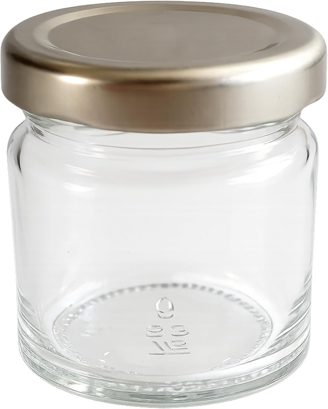 Vitrea 25x Mini Marmeladengläser 50 ml - mit Deckel Silber TO 43 - kleine Einmachgläser zum befüllen