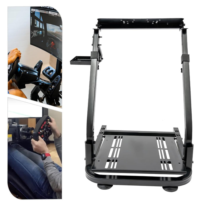 YUNRUX Lenkrad Ständer verstellbarer Rennlenkrad Stütze kann Schalthebel und Pedal Unterstützung Rad