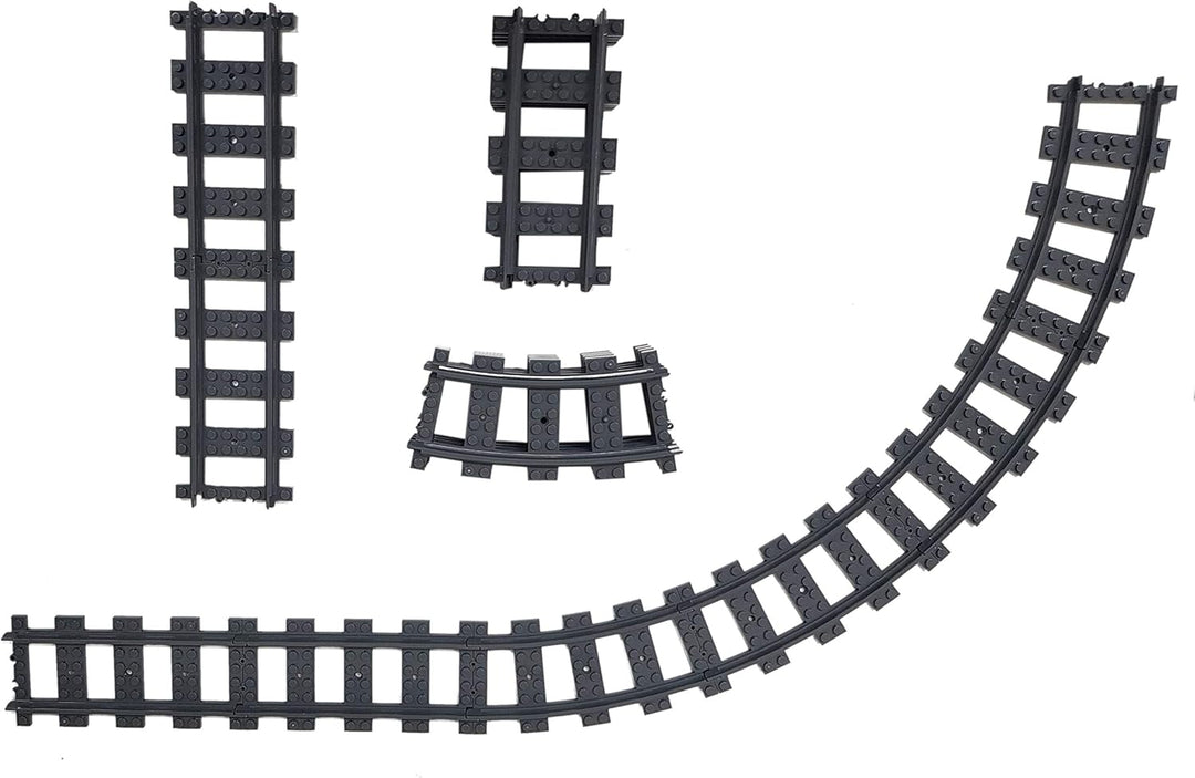 8x Gerade Schienen + 8x Gebogene Kurvenschienen Gleise - Lego Gerade Schienen und Gebogene Gleise, C