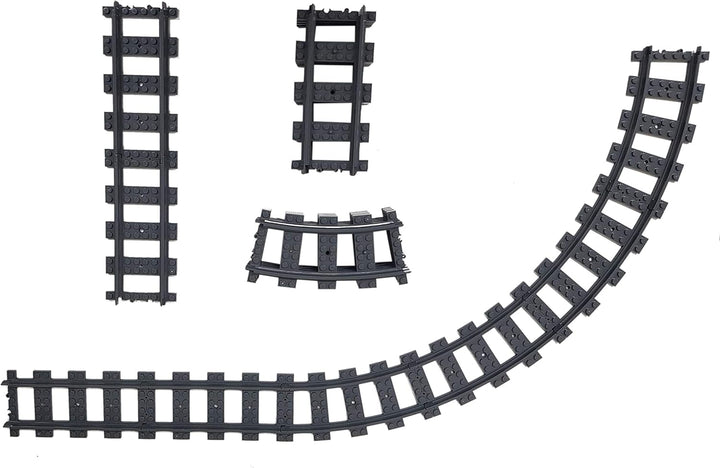8x Gerade Schienen + 8x Gebogene Kurvenschienen Gleise - Lego Gerade Schienen und Gebogene Gleise, C