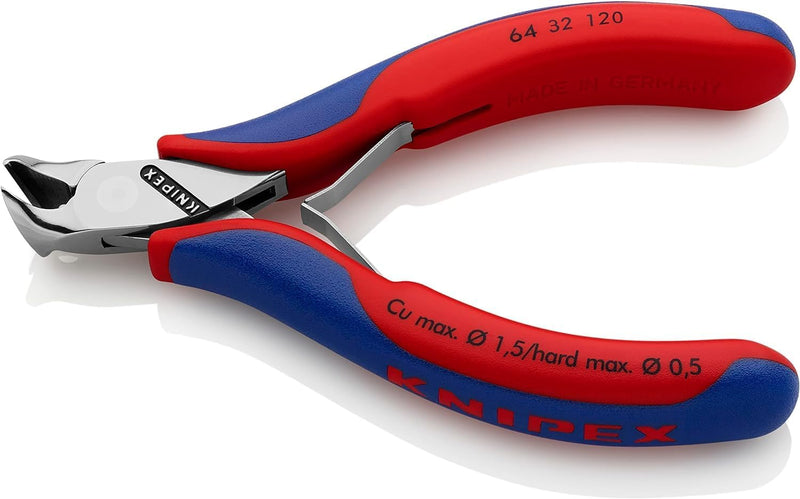 Knipex Elektronik-Vornschneider mit Mehrkomponenten-Hüllen 120 mm 64 32 120 mit Facette Mit Mehrkomp