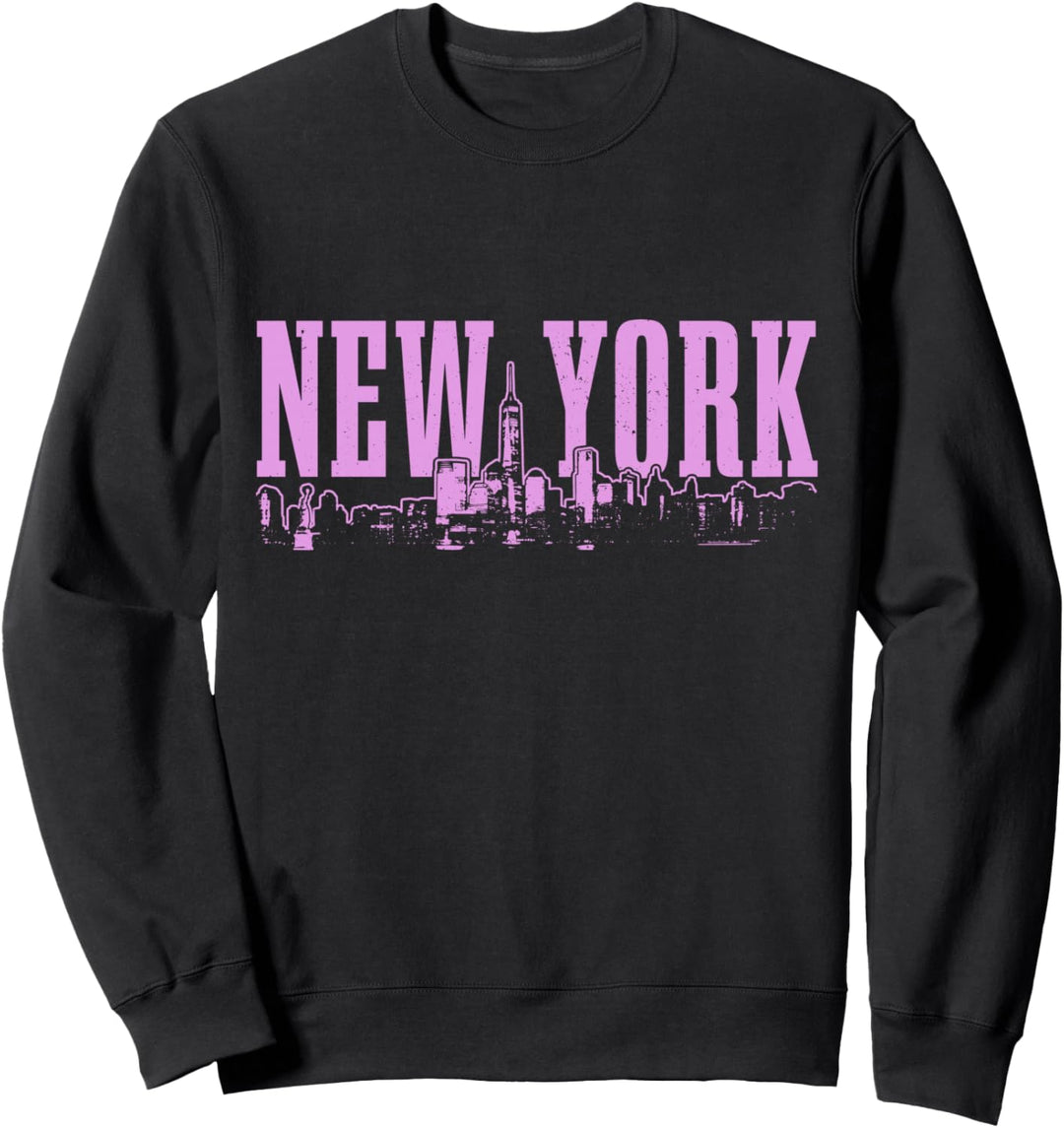 New York City Skyline NY Vintage NYC Damen Mädchen Sweatshirt