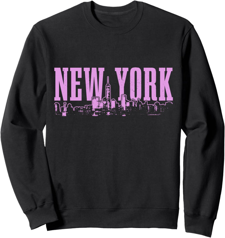 New York City Skyline NY Vintage NYC Damen Mädchen Sweatshirt