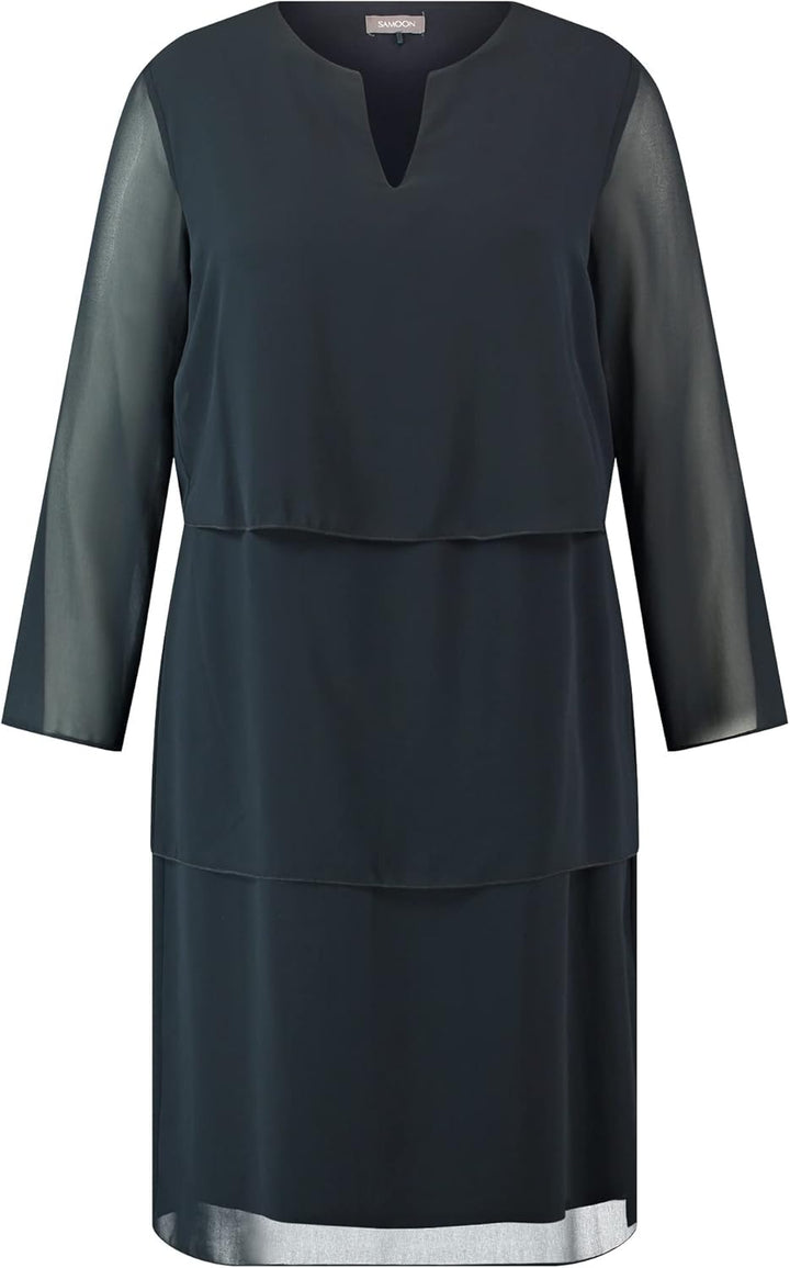 Samoon Damen Kleid 44 Navy, 44 Navy