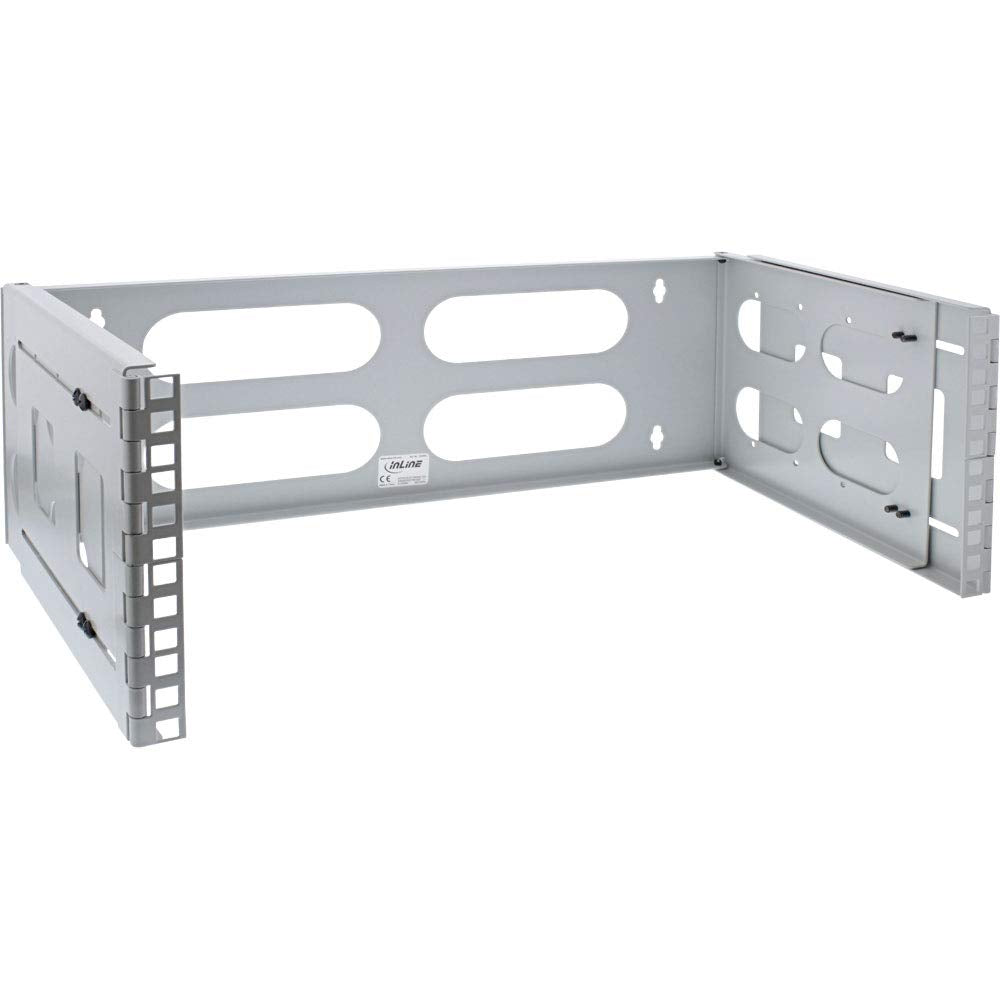 InLine 19" Rack zur Wandmontage, 4HE, 24-40cm Tiefe, Grau