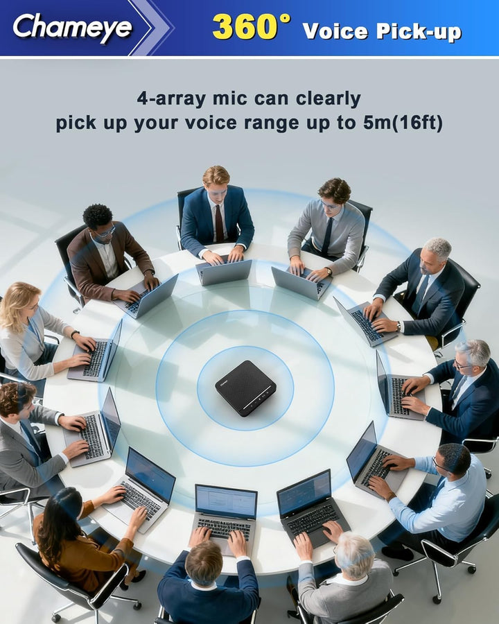 Chameye 4K 20x AI PTZ Konferenzkamera Set mit Bluetooth Konferenzmikrofon, 4K PTZ Kamera mit KI-Auto