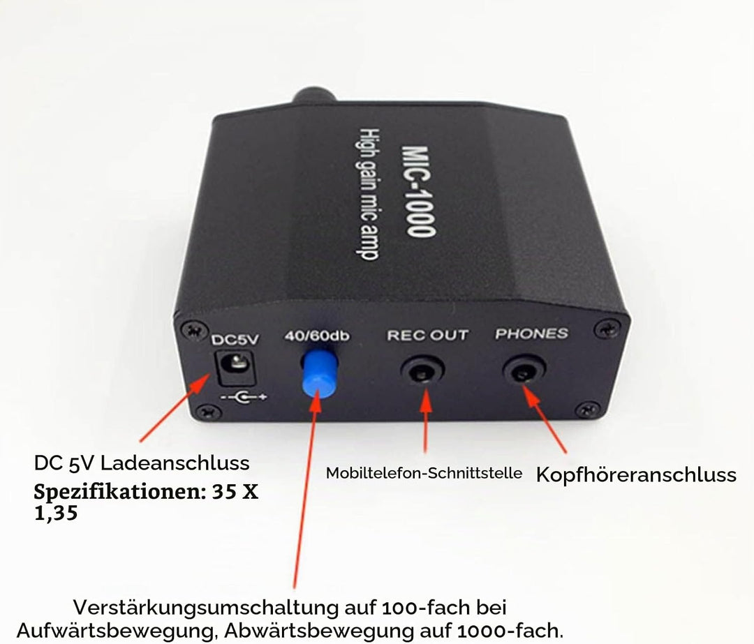 Mikrofonverstärker, Mikrofonverstärker, Tragbares Lautsprechersystem, Mikrofon-Audioverstärker-Zubeh