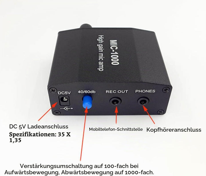 Mikrofonverstärker, Mikrofonverstärker, Tragbares Lautsprechersystem, Mikrofon-Audioverstärker-Zubeh