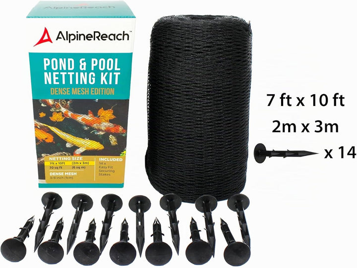 AlpineReach 2m x 3m Teichnetz Feinmaschig (10x10mm) Extra Stark Gewebtes Netz, Vogelschutznetz, Voge