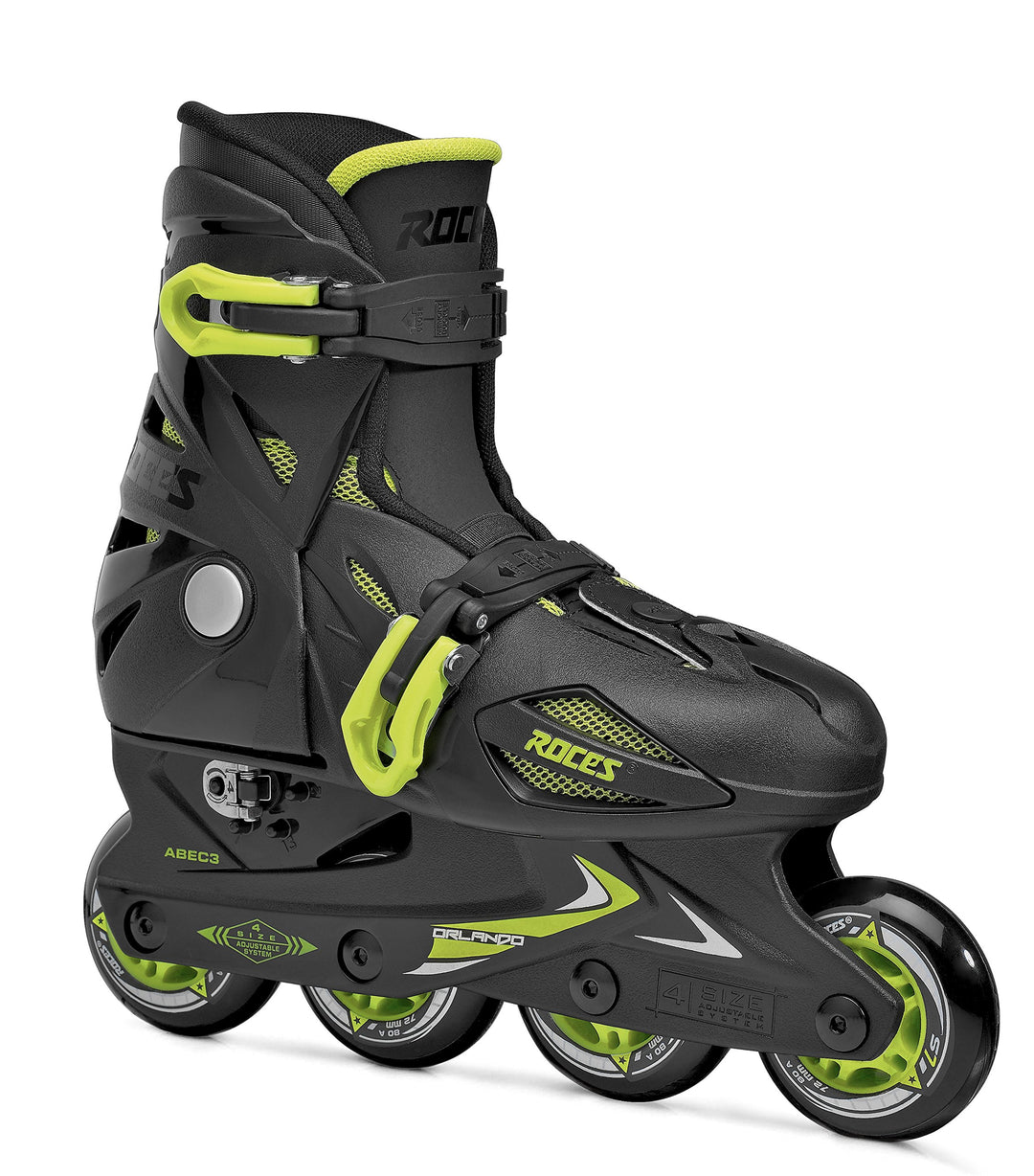 Roces Kinder Inline-skates Orlando 3 30-35 black-lime, 30-35 black-lime