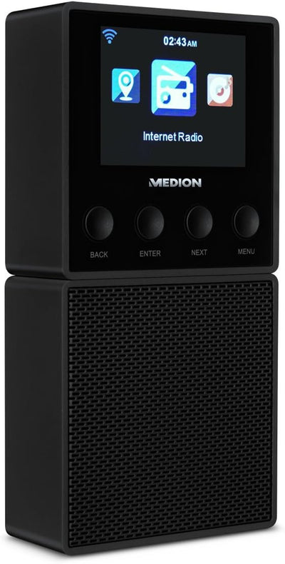 MEDION E85032 WLAN Internet Küchen Steckdosenradio (Abnehmbarem Streaming Lautsprecher, integriertes