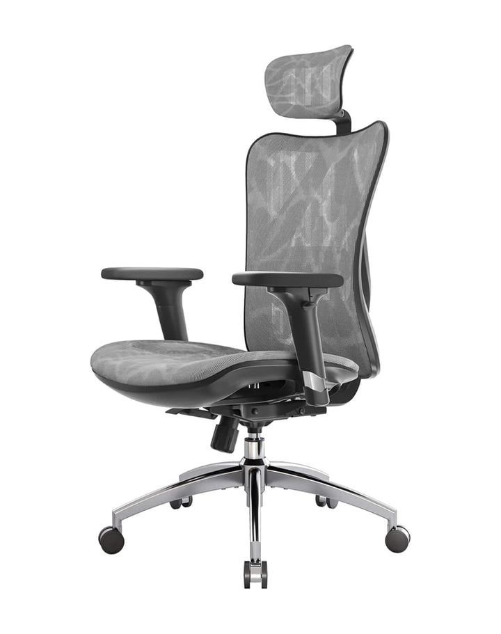 SIHOO Ergonomischer Bürostuhl, Chefsessel mit 3D verstellbare Armlehne und Lendenwirbelstütze, Hautf