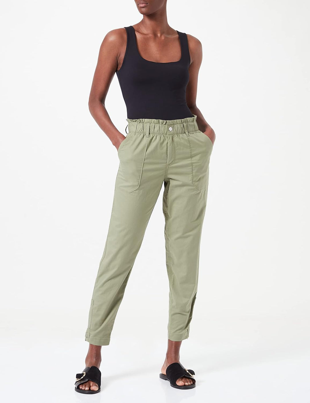 ESPRIT Damen Hose, 34 345/Light Khaki