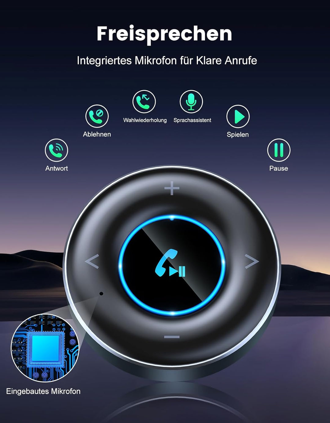 Aux Bluetooth Adapter Auto, [Plug & Play] Bluetooth 5.3 Empfänger Klinke 3.5mm, Freisprechanrufe, Du