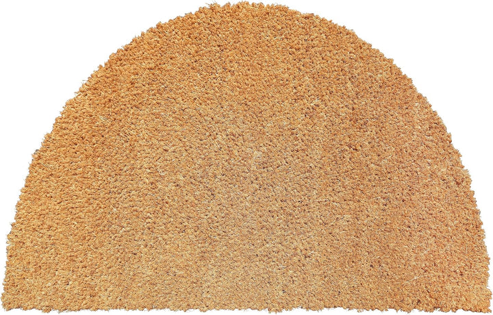 Carpido rutschfeste Kokosmatte - 60 x 90 cm Halbrund Natur - Nachhaltige Naturfaser für den überdach