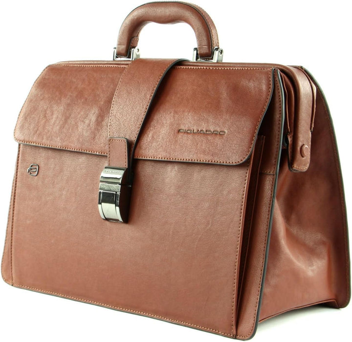 Piquadro Black Square Aktentasche Leder 37 cm Cuoio Tabacco, Cuoio Tabacco