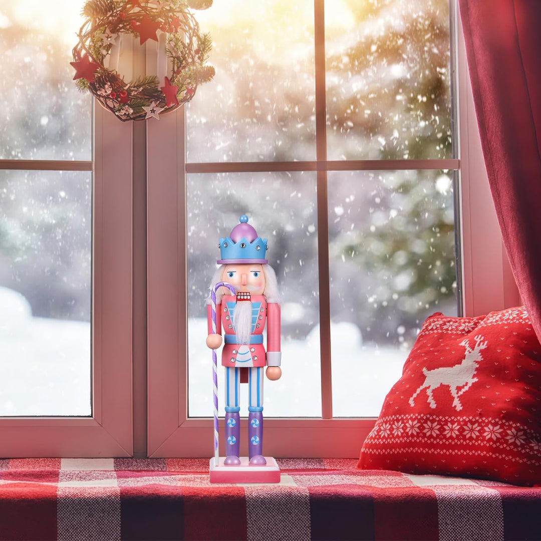 JECOMPRIS Weihnachts-Soldat-Nussknacker-Dekoration Holz 25 4 cm Nussknacker-Figur Weihnachtsdekorati