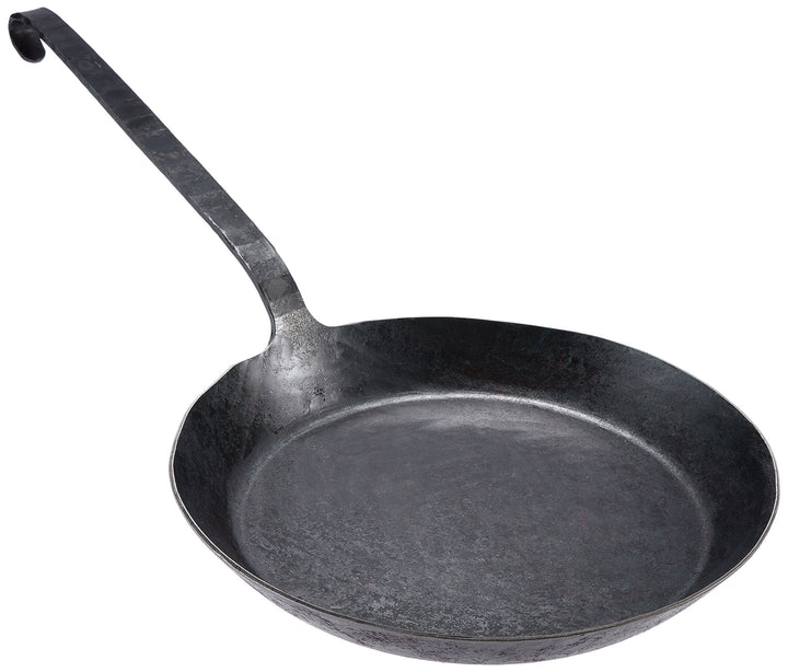 Turk 65534 Eisenpfanne mit flachen Hakenstiel freiform warmgeschmiedet, Durchmesser 34 cm, 34 cm