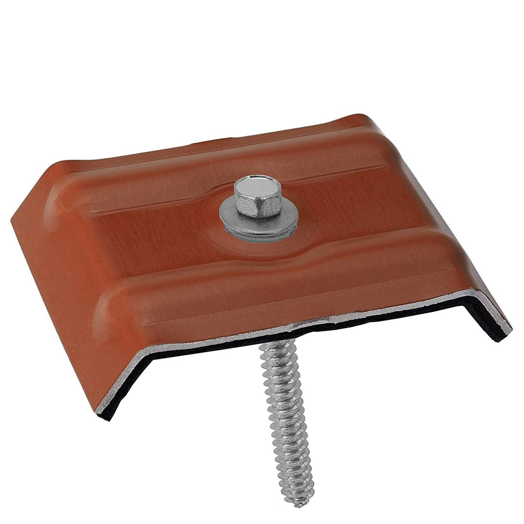 200 Stück Kalotten 35/207 farbig mit Fassadenbauschrauben für Wellplatten Lichtplatten Kupferbraun R
